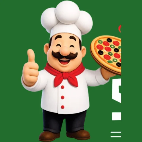 Mascote chef da Sottile's Pizzaria